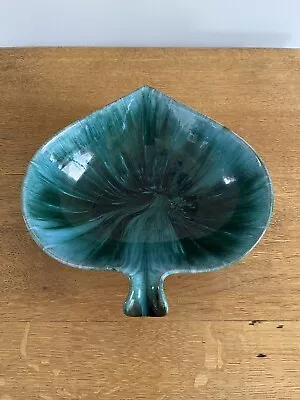 Vintage Blue Mountain Pottery Teal Green Spade Serving Bowl • $28