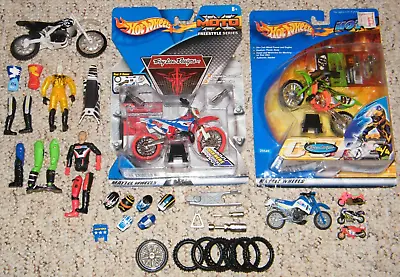 2 HOT WHEELS Vintage MOC Sealed MOTO X Motocross Lee + Junkyard Parts Pieces RAD • $125