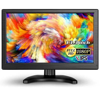 Eyoyo 13.3 Inch IPS HDMI VGA Monitor 1920x1080 16: 9 LCD Display CCTV PC Screen • $169.99