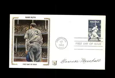 Clarence Marshall Signed 1983 FDC Babe Ruth Cache New York Yankees Autograph • $14