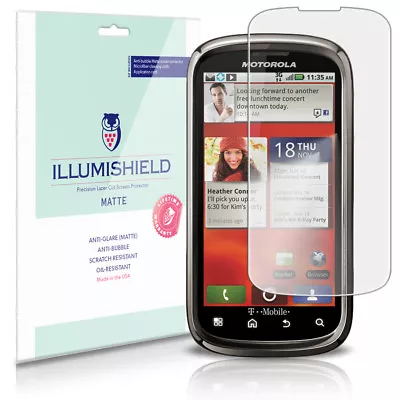 ILLumiShield Matte Screen Protector W Anti-Glare/Print 3x For Motorola CLIQ 2 • $10.95