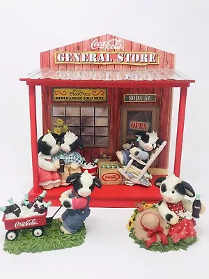 Mary Moo Moo Coca Cola General Store And 4 Figurine Set • $99.99