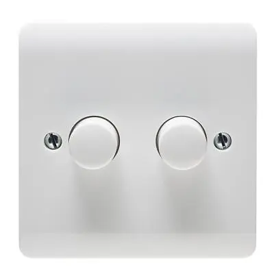 Instinct 2 Gang 2 Way Dimmer Wall Switch 400W - GB6:CR1224 • £69.59