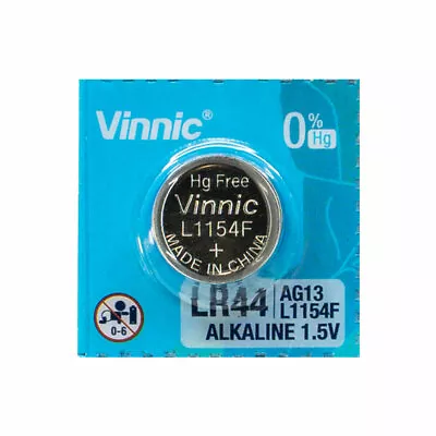 1 X Vinnic L1154F C Battery Alkaline 1.5V AG13 G13 • $10.79