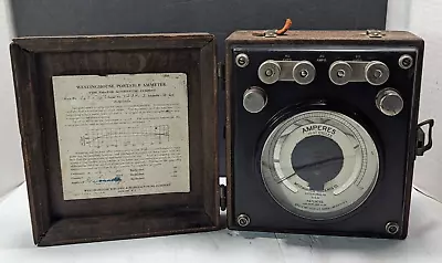 Westinghouse Antique Amperes Steampunk Electrical Meter Industrial Gauge • $161.49