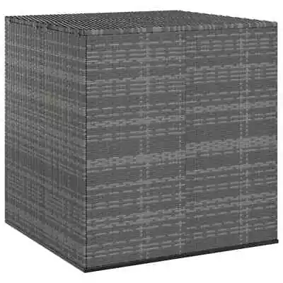 Patio Cushion Box PE Rattan Gray VidaXL • $725.15