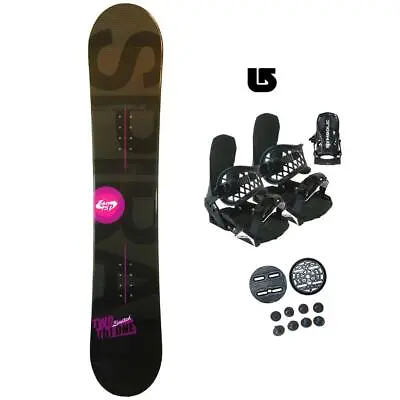 151cm Ltd 2B1 Rocker Snowboard And Bindings L XL Package Set +Burton Decal N93 • $229.95