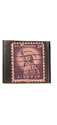 Rare 3 Cent Liberty Us Postage Stamp Purple Lady Statue Of Liberty • $300