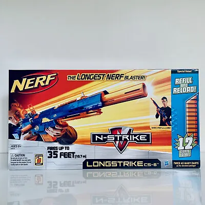 NERF N-Strike LONGSTRIKE CS-6 Blaster W/ Bonus Darts RARE CS6 CS 6 | Private • $350