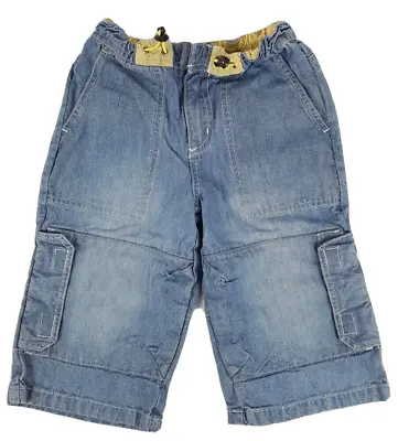 Mini Boden Boys Shorts 5-6y Years Blue Cargo Adjustable Waist Multiple Pockets • $17.95