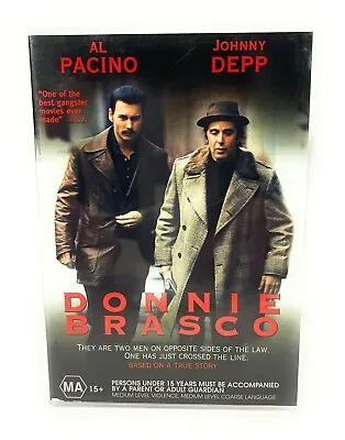 $8 • Buy Donnie Brasco (DVD, 1997) Johnny Depp, Al Pacino Region 4