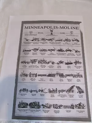 Copied Sheet Of Early Minneapolis-moline Farm Equipment • $1