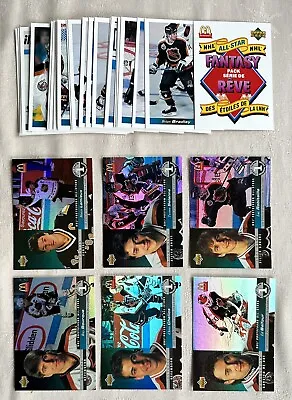 1993-94 McDonald’s Upper Deck Hockey Complete Set Of 27 + 6 Foil Insert Set • $7.99