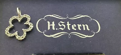 H.Stern .25ct Round Diamond Clover Pendant Charm 18k White Gold • $399