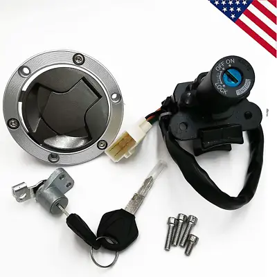 Ignition Switch Seat Gas Cap Cover Lock Key Set For Kawasaki Ninja EX250 EX300 • $30.99