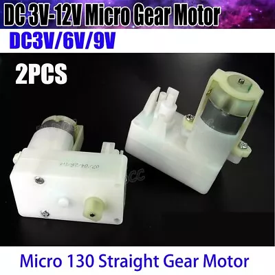 2PCS DC3V/6V/9V Micro 130 Straight Gear Motor DC 7-Type High Torque Geared Motor • £8.39