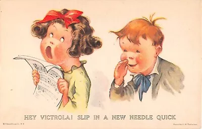 Comic Old PC-Twelvetrees-Little Girl Sings-Boy Says-Hey Victrola-Get New Needle • $8.99