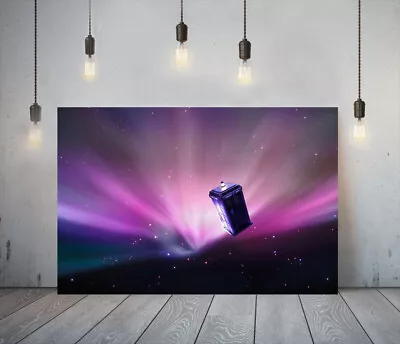 £64.99 • Buy Doctor Who 2- Framed Canvas Wall Art Classic Show Picture Paper Print- Purple