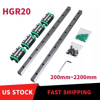 2PCS HGR20 Linear Guide Rail 200~2200mm +4PCS HGH20CA Slide Blocks For CNC DIY • $37