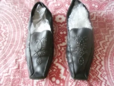 Sally O Hara Black Leather Shoes Size 41 • £7