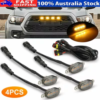 4PCS Smoked Lens Amber LED Front Grille Running Light Lamp For Ford F-150 Raptor • $20.99