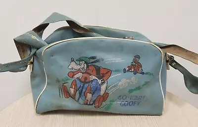 Vintage Walt Disney Go Cart Goofy Childs Bag As Is • $40