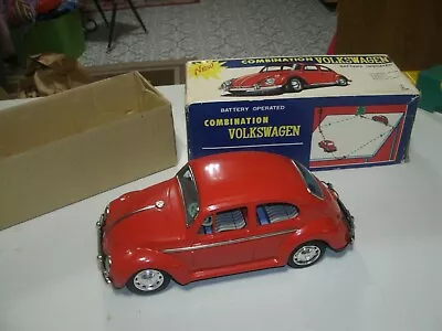 Vintage Taiyo Volkswagen Beetle Bump N' Go Battery Operated Car W/ Box 1960's • $45
