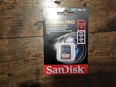 SanDisk Extreme PRO 128GB Class 10 SDXC UHS-II Memory Card-SDSDXDK-ANCIN*NEW* • $87