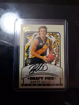 2005 Select AFL Dynasty Card Draft Pick Signature DS1 Brett Deledio Richmond #1  • $65