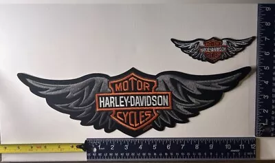 Authentic Vintage Harley-Davidson Patches / Emblems LG Wings And Shield • $98