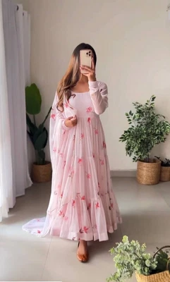 $110.43 • Buy Gown Salwar Kameez Pakistani Indian Wedding Party Wear Dress Bollywood Suit New