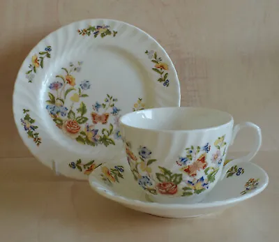 Aynsley England Cottage Garden Cup Saucer And Plate Trio - B • £8