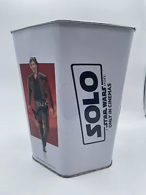 Solo A Star Wars Story 2018 Movie Theater Promo Popcorn Bucket Metal Tin • $20