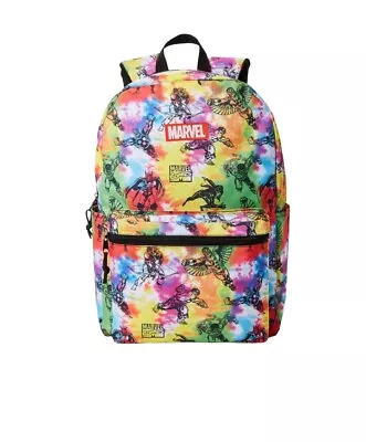 NWT Marvel Comics Boys Girls Super Heroes Backpack Book Bag Tie Dye • $19.98