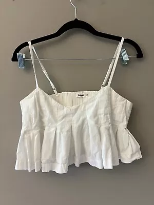 Day + Moon Women's White Cropped Tank Size S • $14