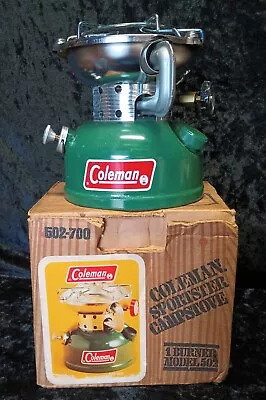 Coleman 502-700 Sportster Camp Stove ORIGINAL BOX 3-1981 Nminty Tested Vintage • $119.99