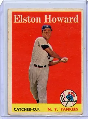 1958 Topps Elston Howard New York Yankees #275 ⭐️💥🎯  G/G+ • $4.99