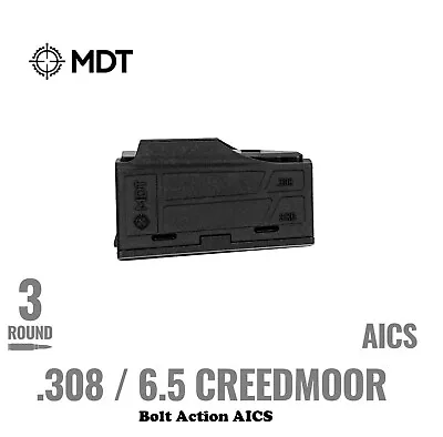 MDT Polymer Chassis/AICS 3 Rnd Magazine 308/6.5 Creedmoor- 105089-BLK • $39.99
