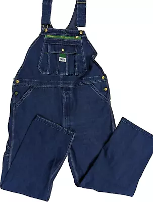 Liberty Denim Overalls Men Size 38x30 Blue Jean Bib Carpenter Work Wear Coverall • $36.99