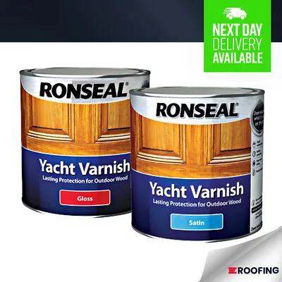 Ronseal Exterior Yacht Varnish Available In Satin/Gloss 250ml 500ml 1L 2.5L • £12.49