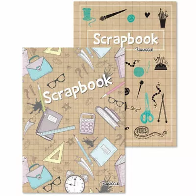 A4 Scrapbook - Assorted Fun School Craft Gift 56 Pages Drawing Pad Photo Book • £2.99