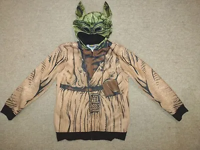 Star Wars Baby Yoda Hoodie Kids  The Child Character Costume Zip Up Mask Sz L • $15.20