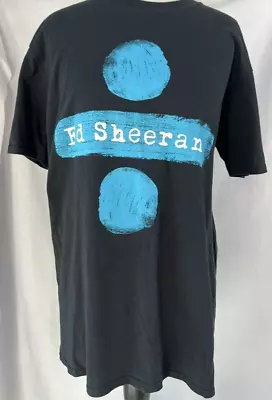 Ed Sheeran Divide Tour T-Shirt Unisex Blue Short Sleeve Size Large #W • $19.40