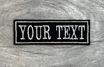 £3.50 • Buy Small 1 Line Name Personalised Biker Triker Scooter Name Embroidered Felt Patch