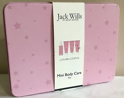 Jack Wills Mini Body Care Tin FRUITY Wash Lotion Spray Scrub 75ml X 4 • £8.99