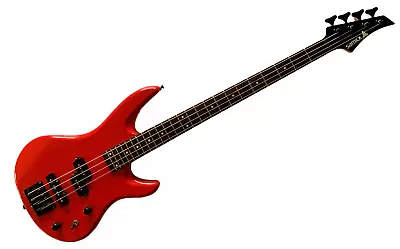 Samick Bass Stunning Apple Candy Red Bass Made In Korea Circa 1989 Wave Logo • $298