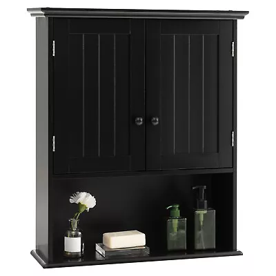 $109.98 • Buy Costway Wooden Medicine Cabinet Storage Organizer Wall Mount Bathroom Cabinet