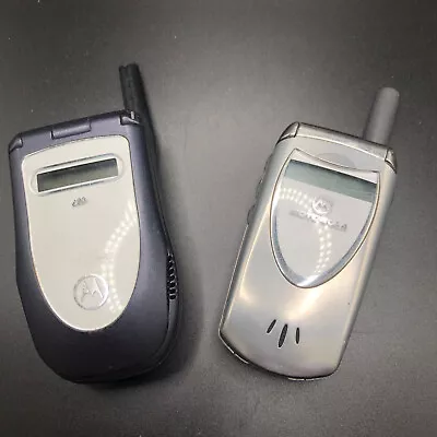 Lot Of 2 Vintage Motorola NEXTEL Flip Phones V60i / I90c Complete As Is • $29.74