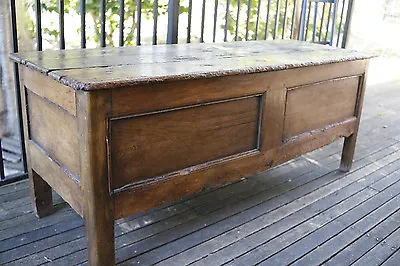 $1700 • Buy Antique Late 17th Century Oak Chest Coffer Blanket Box