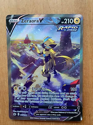 ZERAORA V 166/198 - Alternate Art - Chilling Reign - Pokemon Trading Card TCG • $50